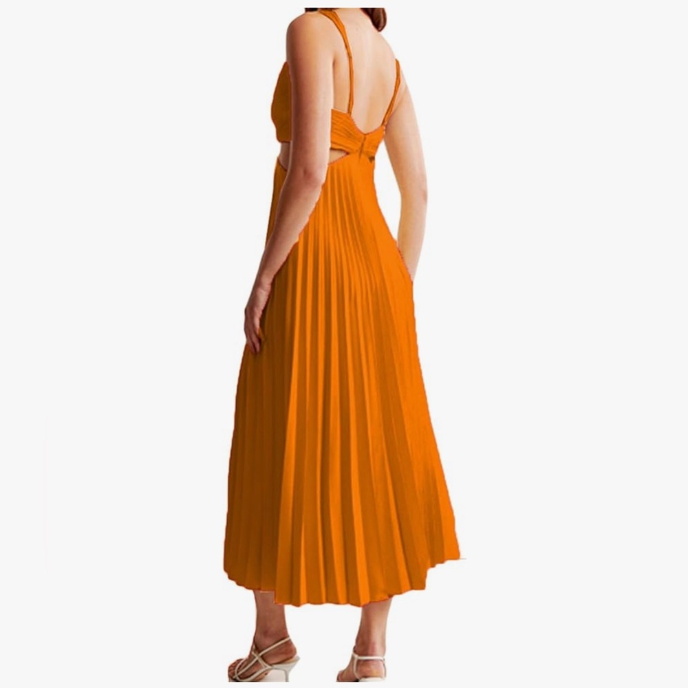Amazon Orange Midi Dress - Picture 3 of 14